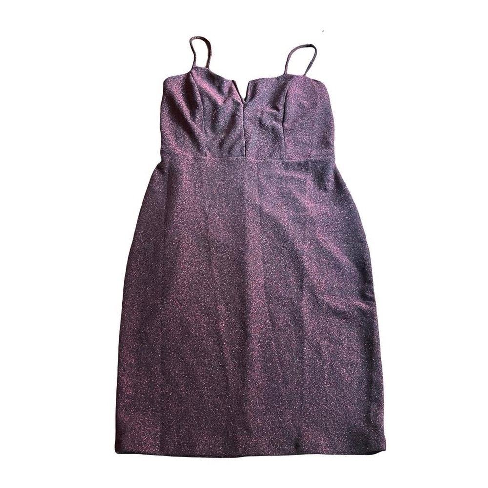 Purple Glitter Going Out Dress